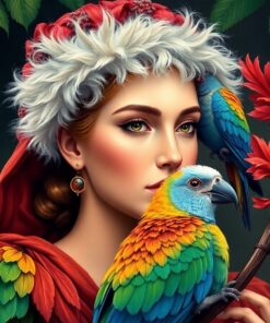 Tropical Birds Paint Numbers