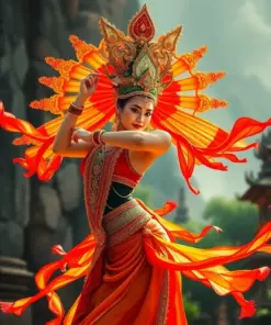 Khmer Woman Dancer paint by numbers