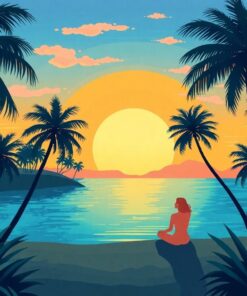 Kneeling Beneath The Palms Paint By Numbers