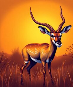 Kudu In Vintage Light Paint By Numbers
