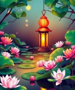 Lotus Ponds Paint Numbers