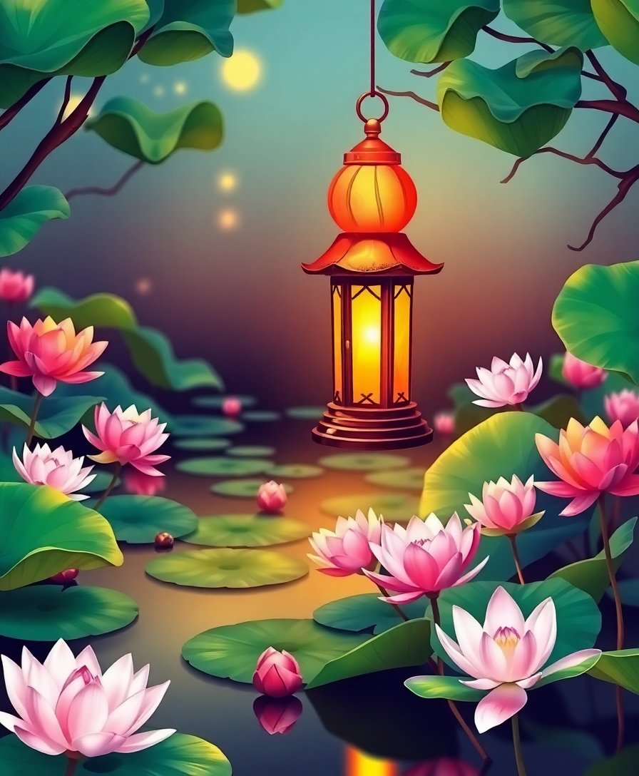 Lotus Ponds Paint Numbers Lotus Ponds Paint Numbers