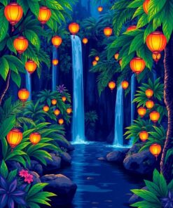 Tropical Cascade Paint Numbers