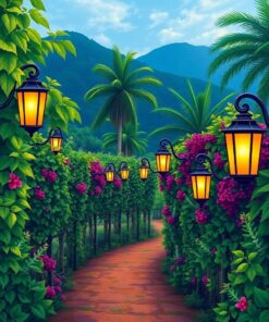 Tropical Vines Paint Numbers