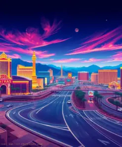 Las Vegas Cities paint by numbers