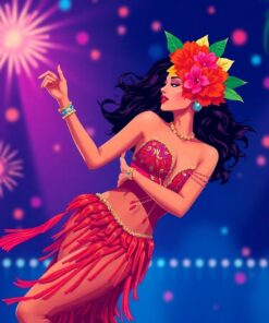 Showgirl Dance Paint Numbers