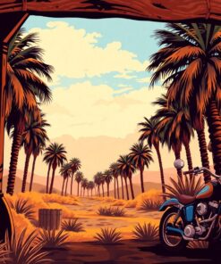 Leather Under Vintage Palms Paint By Numbers