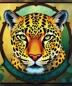Leopard Through Antique Glass Paint By Numbers