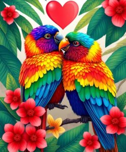 Bird Pair Paint Numbers