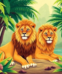 Tropical Oasis Paint Numbers