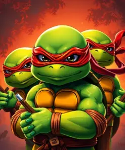 Little Ninja Turtles paint by numbers