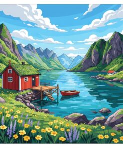 Lofoten Summer Mail Station Paint By Numbers