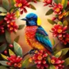 Lorikeet In Vintage Grevillea Paint By Numbers