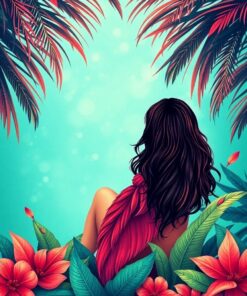 Tropical Feathers Paint Numbers