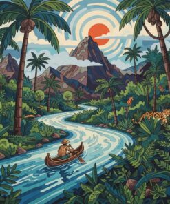 Lost Explorer River Route Paint By Numbers