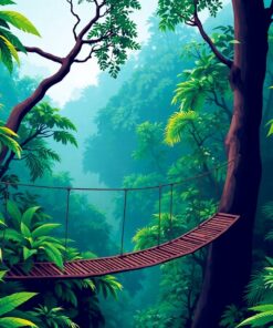 Lost Jungle Suspension Walk Paint By Numbers