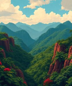 Lost Rainforest Caldera Paint By Numbers