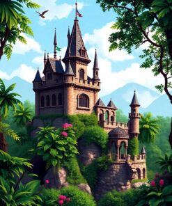 Jungle Castle Paint Numbers