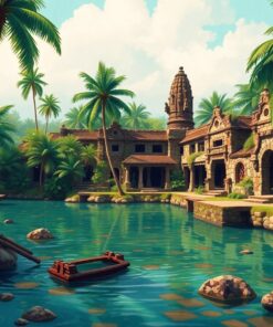 Lost Tropical Water Ruins Paint By Numbers