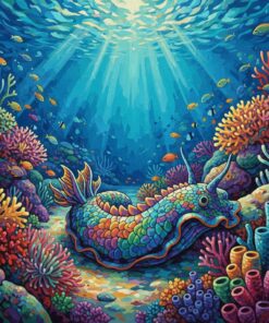 Lounging Realistic Reef Creature Paint By Numbers