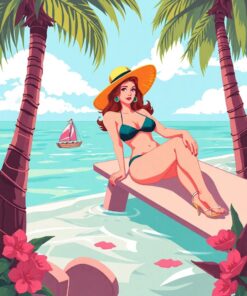 Island Pinup Paint Numbers