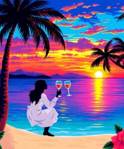 Lovers Island Sunset Toast Paint By Numbers