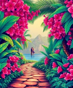 Tropical Pathway Paint Numbers