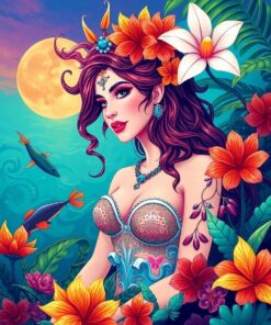 Tropical Sirens Paint Numbers