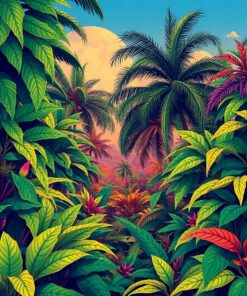 Tropical Vines Paint Numbers
