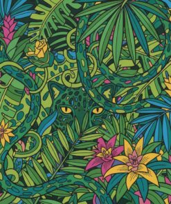 Lurking Amidst Tropical Vines Paint By Numbers