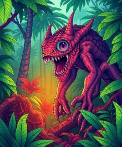 Jungle Cryptid Paint Numbers