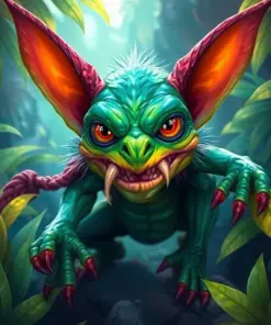 Lurking Tropical Trench Goblin paint by numbers