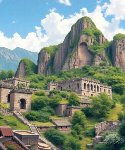 Mountain Ruins Paint Numbers