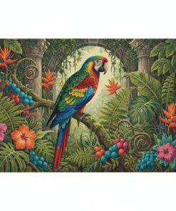 Lush Antique Parrot Botany Paint By Numbers