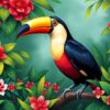 Toucan Scene Paint Numbers