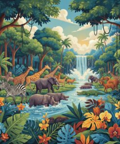 Lush Equatorial Stampede Paint By Numbers