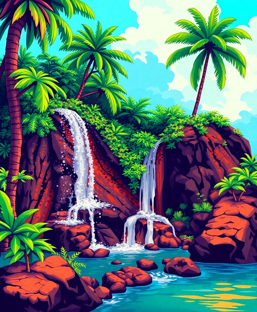 Eruption Showers Paint Numbers Eruption Showers Paint Numbers