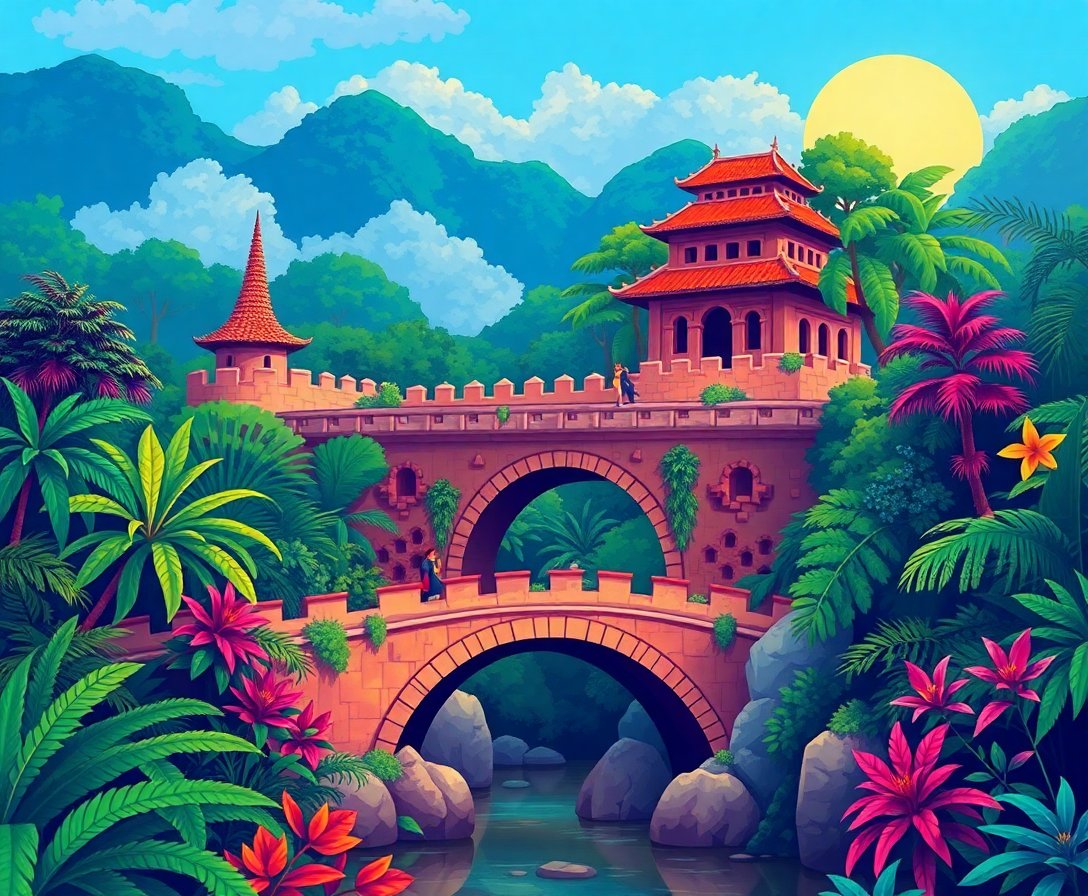 lush-jungle-fortress-bridge-paint-by-numbers-kit-60-chars
