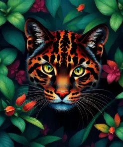 Lush Jungle Velvet Feline Paint By Numbers