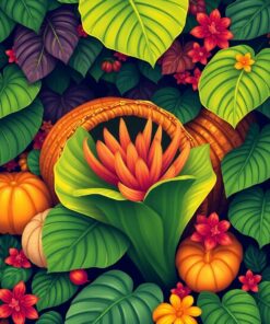 Monstera Thanksgiving Paint Numbers