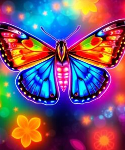 Lush Moth Glowing Glass Paint By Numbers