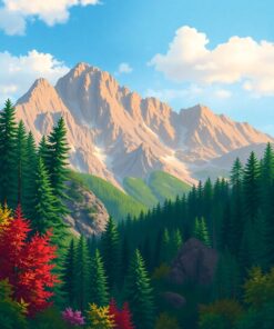 Mountain Canopy Paint Numbers