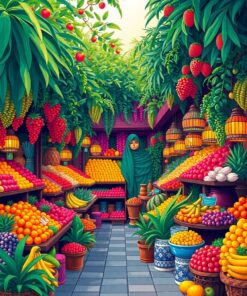 Fruit Bazaar Paint Numbers