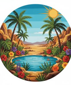 Lush Oasis Horseshoe Paint By Numbers