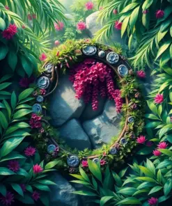 Lush Oasis Horseshoe Paint By Numbers