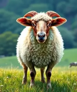 Lush Pasture Thirsty Ewe paint by numbers