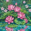 Lush Pink Tropical Lotus Paint By Numbers