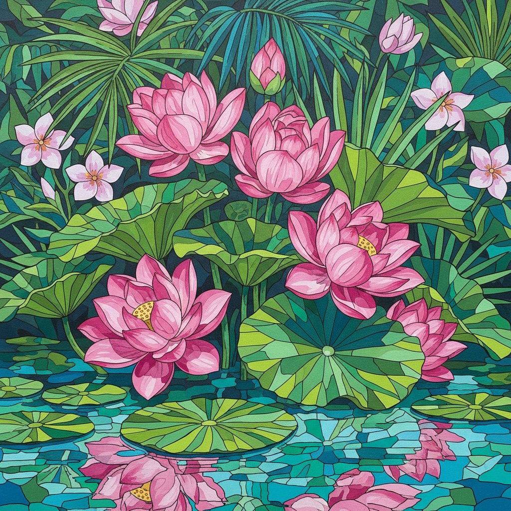 lush-pink-tropical-lotus-paint-by-numbers-kit-art