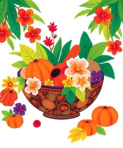 Thanksgiving Bowl Paint Numbers