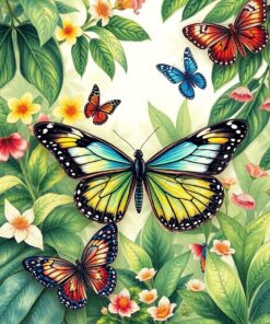 Lepidoptera Sketch Paint Numbers